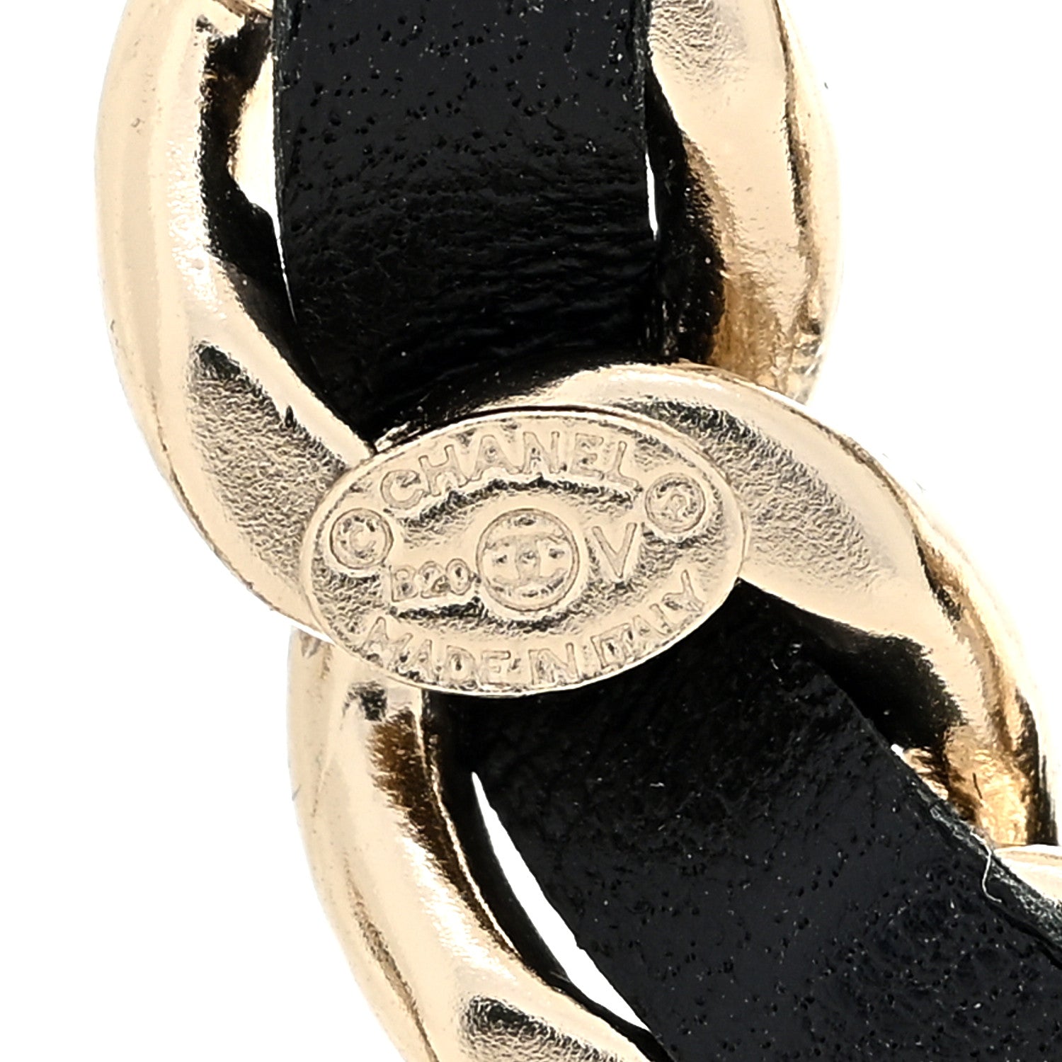 Chanel Lambskin Chain CC Brooch Black Gold 3 of 3