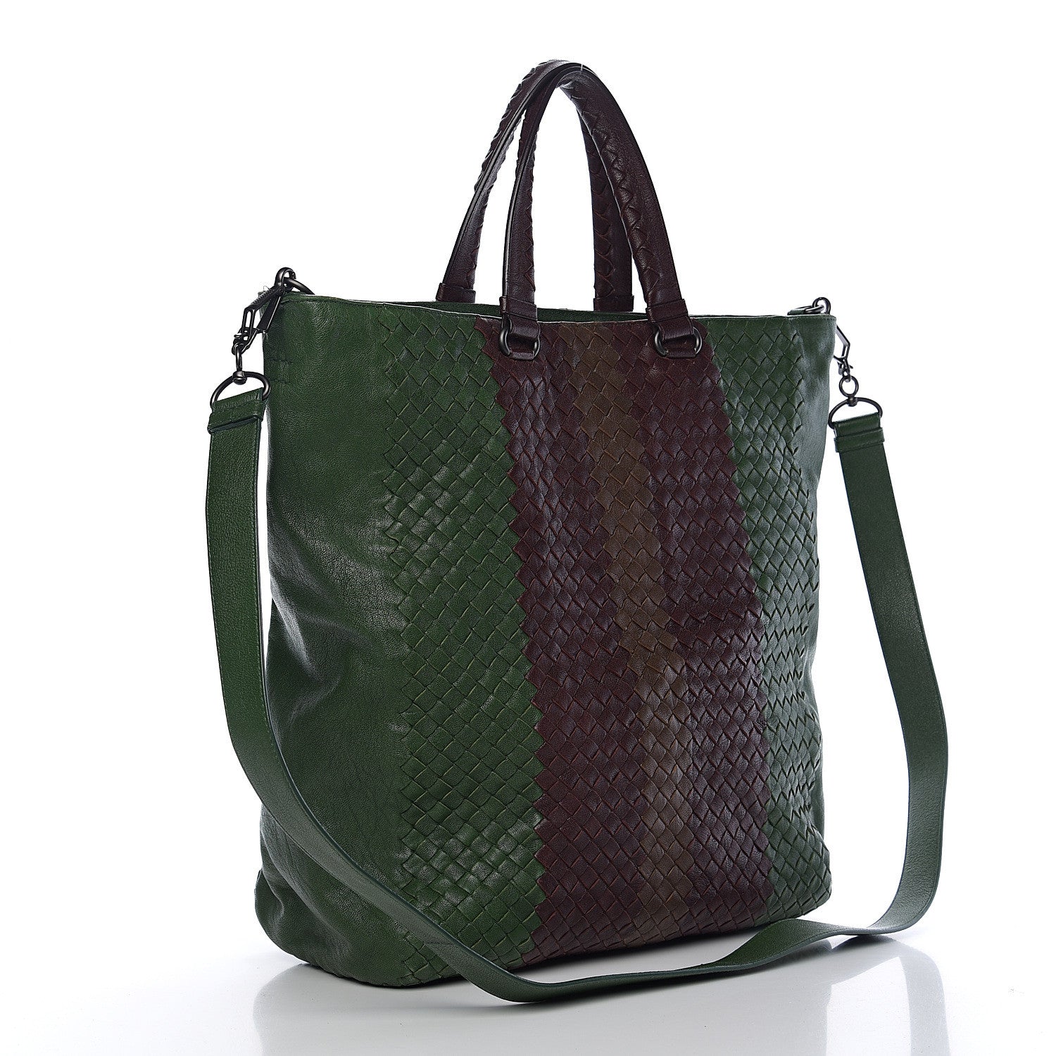 Bottega Veneta Goatskin Intrecciato Tote Green 2 of 8