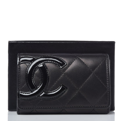 Chanel Calfskin Quilted Cambon Business Card Holder Black 15 of 15