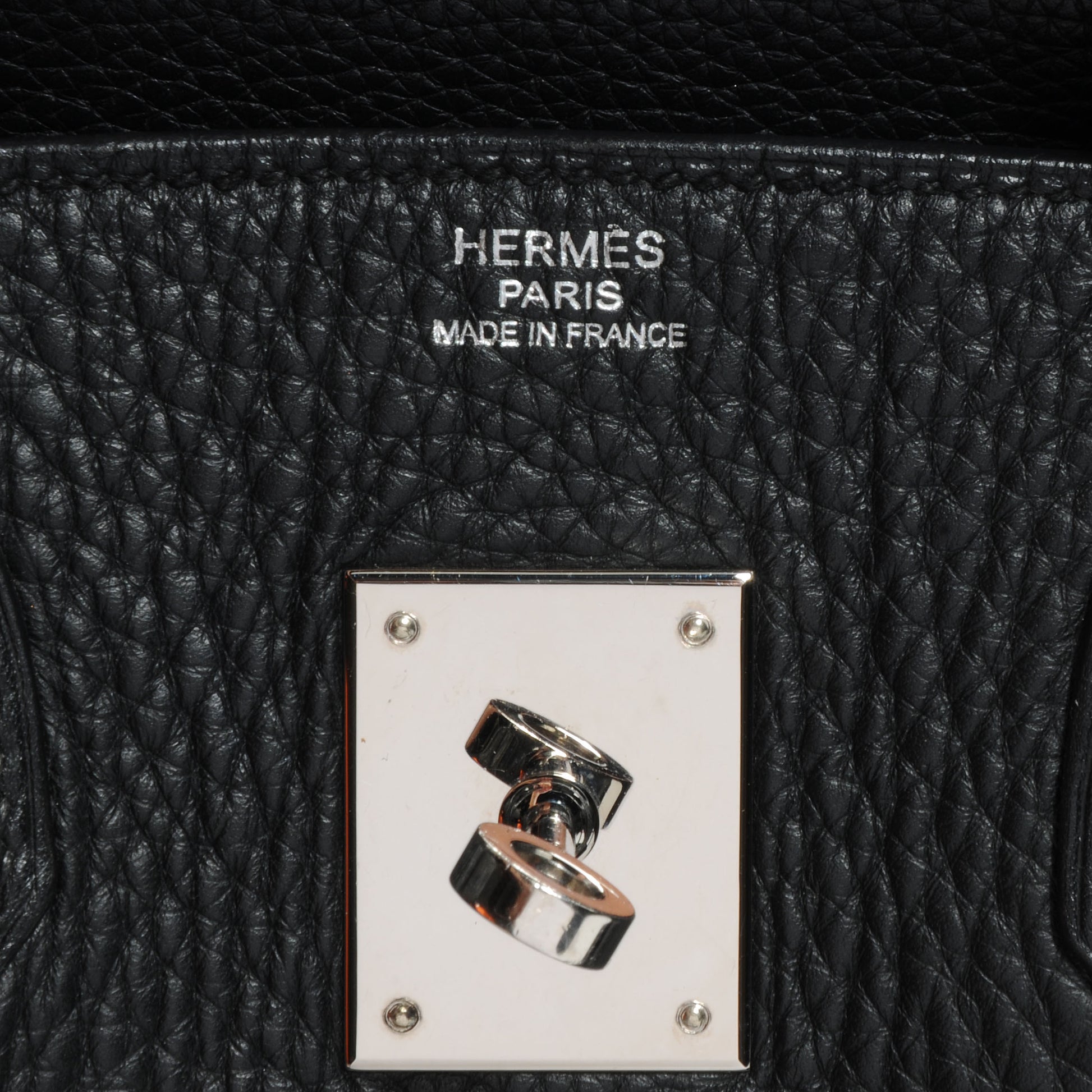 Hermes Taurillon Clemence Birkin 25 Black 7 of 8