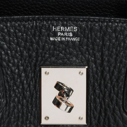 Hermes Taurillon Clemence Birkin 25 Black 7 of 8