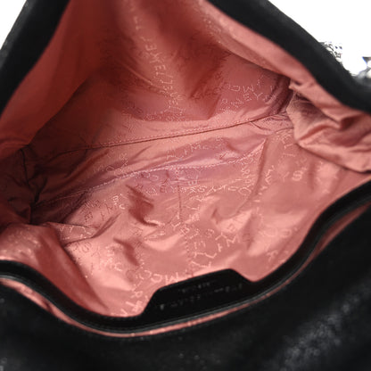 Stella McCartney Shaggy Deer Mini Falabella Fold Over Tote Black 5 of 10