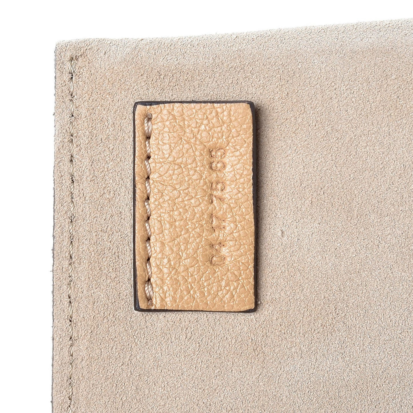 Calfskin Suede Small Pixie Bag Pearl Beige