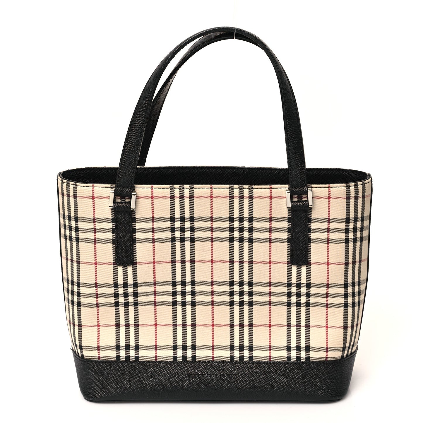 Canvas House Check Small Tote Black