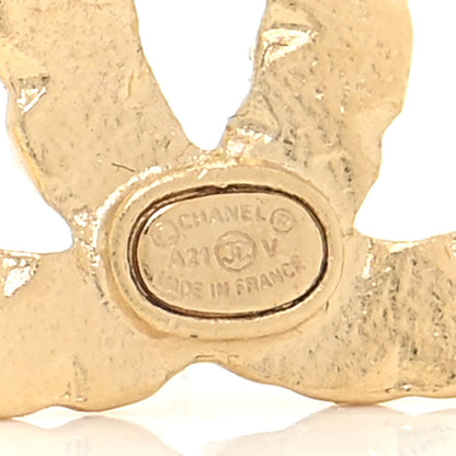 Chanel Crystal CC Stud Earrings Gold Multicolor 4 of 6