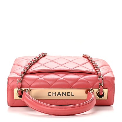Chanel Lambskin Quilted Small Trendy CC Flap Dual Handle Bag Pink 9 of 10