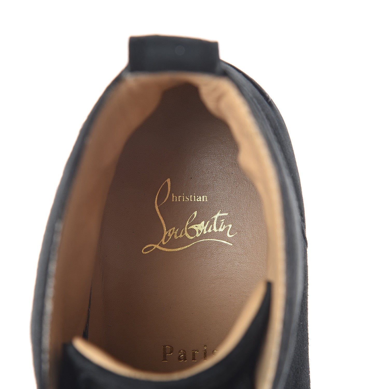 Christian Louboutin Suede Womens Louis Spikes Flat Sneakers 41.5 Black 5 of 7