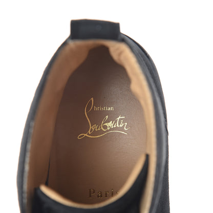 Christian Louboutin Suede Womens Louis Spikes Flat Sneakers 41.5 Black 5 of 7