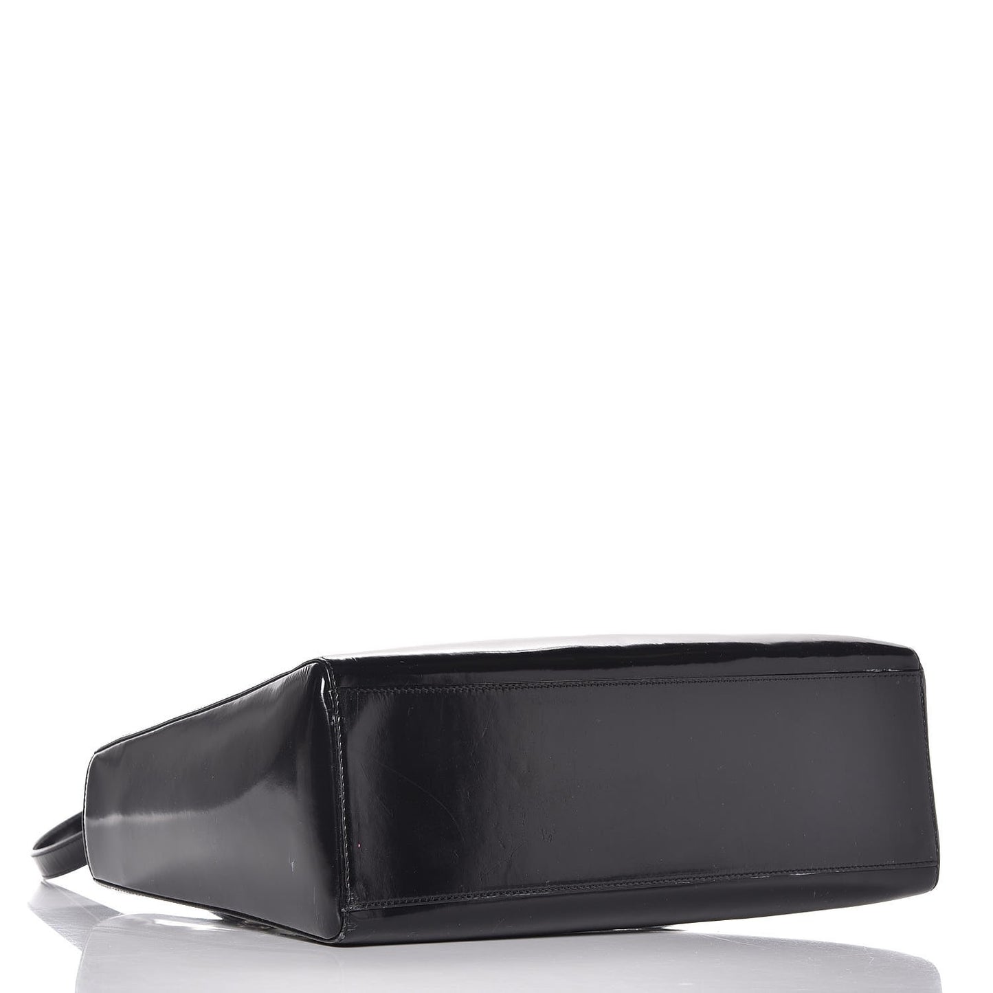 Glazed Calfskin Large Lady Dior Black