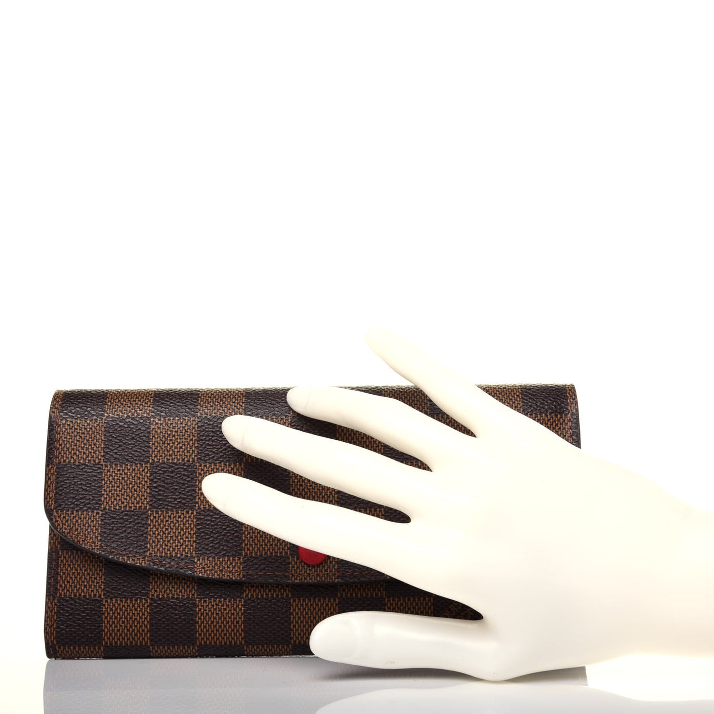 Damier Ebene Emilie Wallet Red
