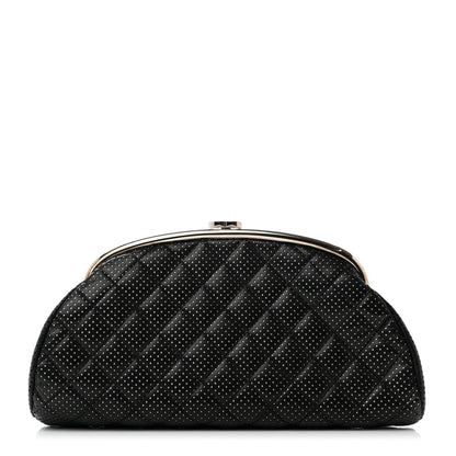 Chanel Lambskin Perforated Timeless Clutch Black 1 of 8