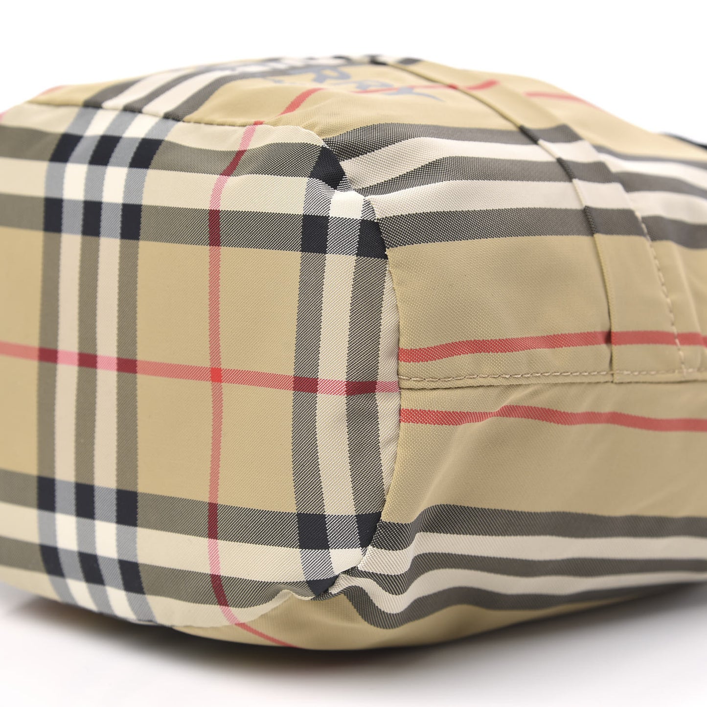 Econyl Icon Stripe Phoebe Drawcord Pouch Archive Beige