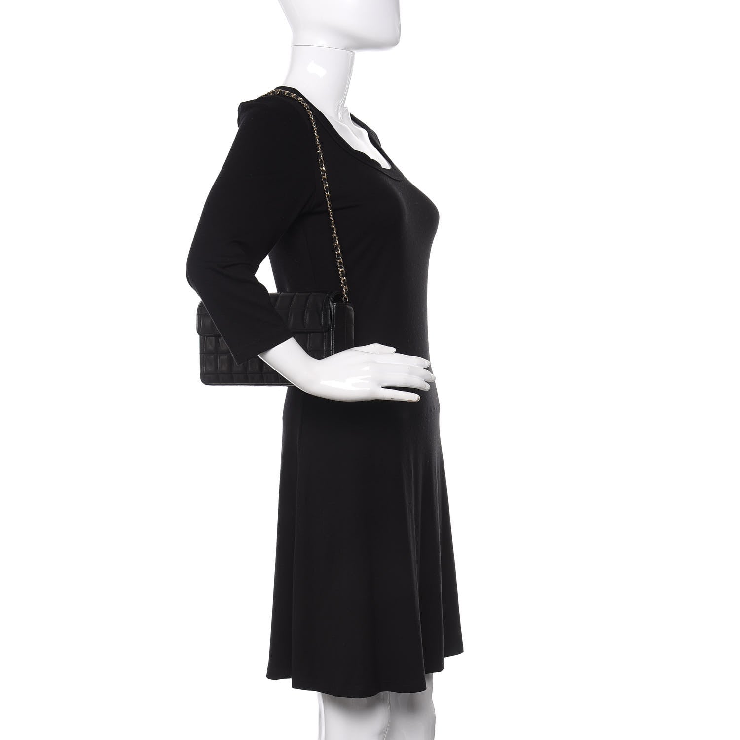Chanel Lambskin East West Chocolate Bar Flap Black 2 of 11