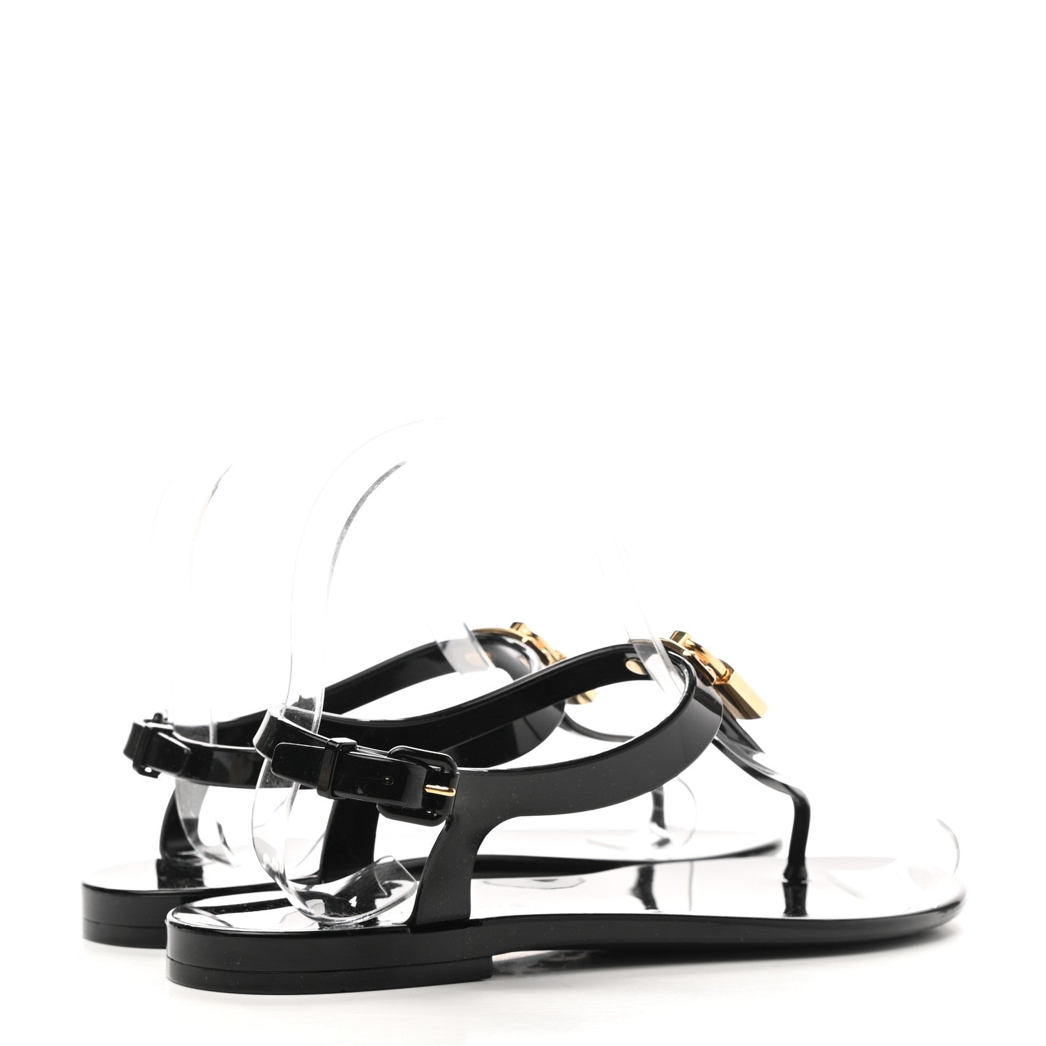 Louis Vuitton Rubber Bikini Thong Flat Sandals 36 Black 4 of 8