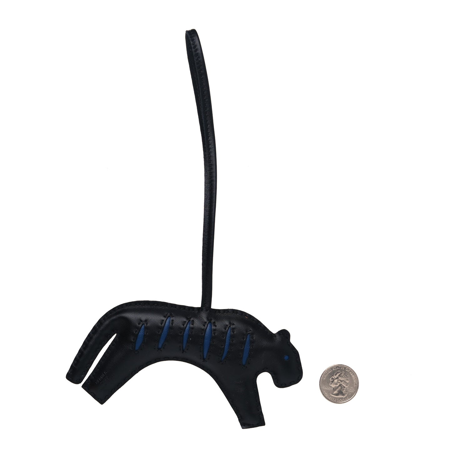 Milo Lambskin Rooroo Bag Charm Black Bleu de Malte