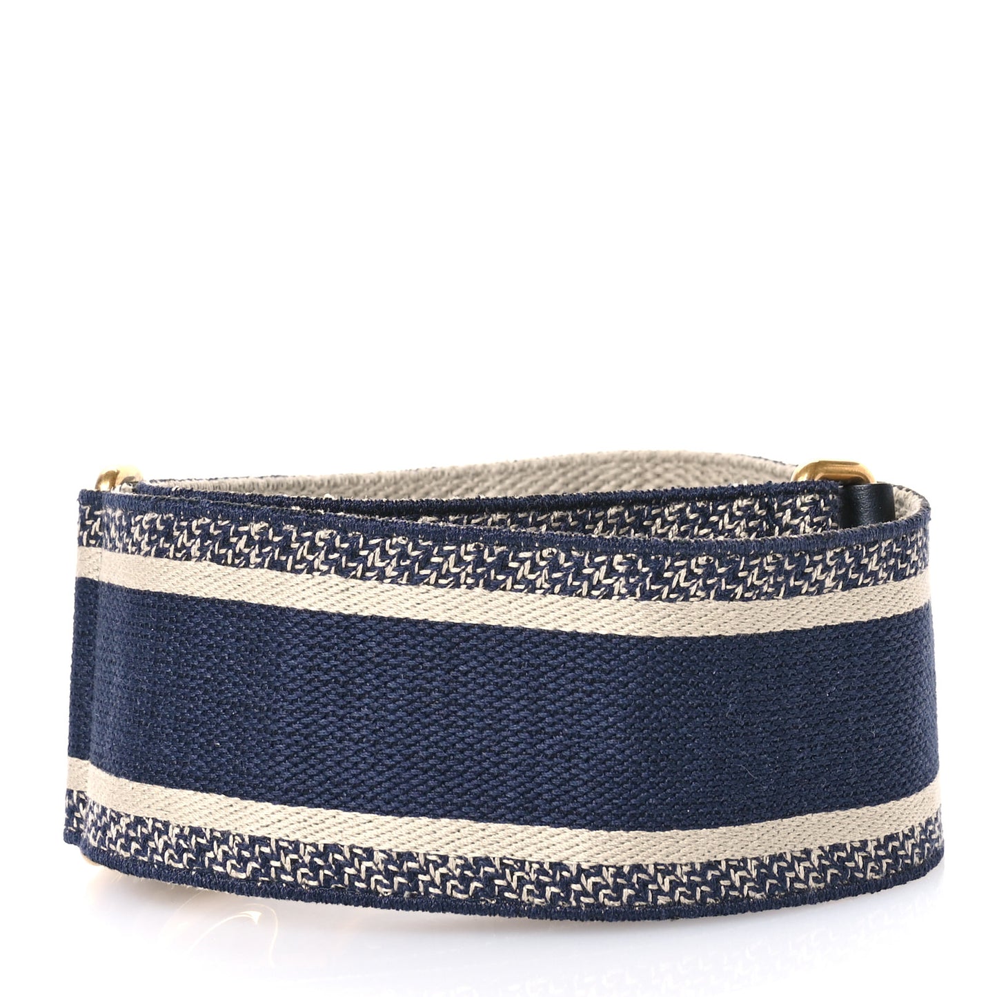 Canvas Embroidered Shoulder Strap Blue