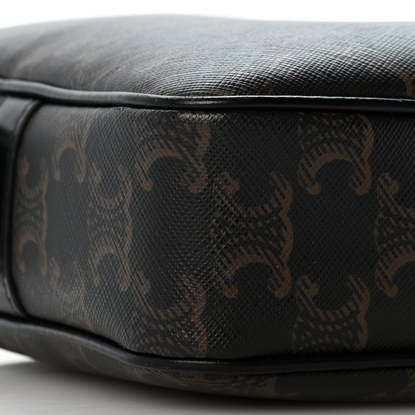 Triomphe Canvas Medium Horizontal Messenger Bag Black