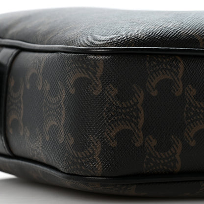 Celine Triomphe Canvas Medium Horizontal Messenger Bag Black 10 of 14