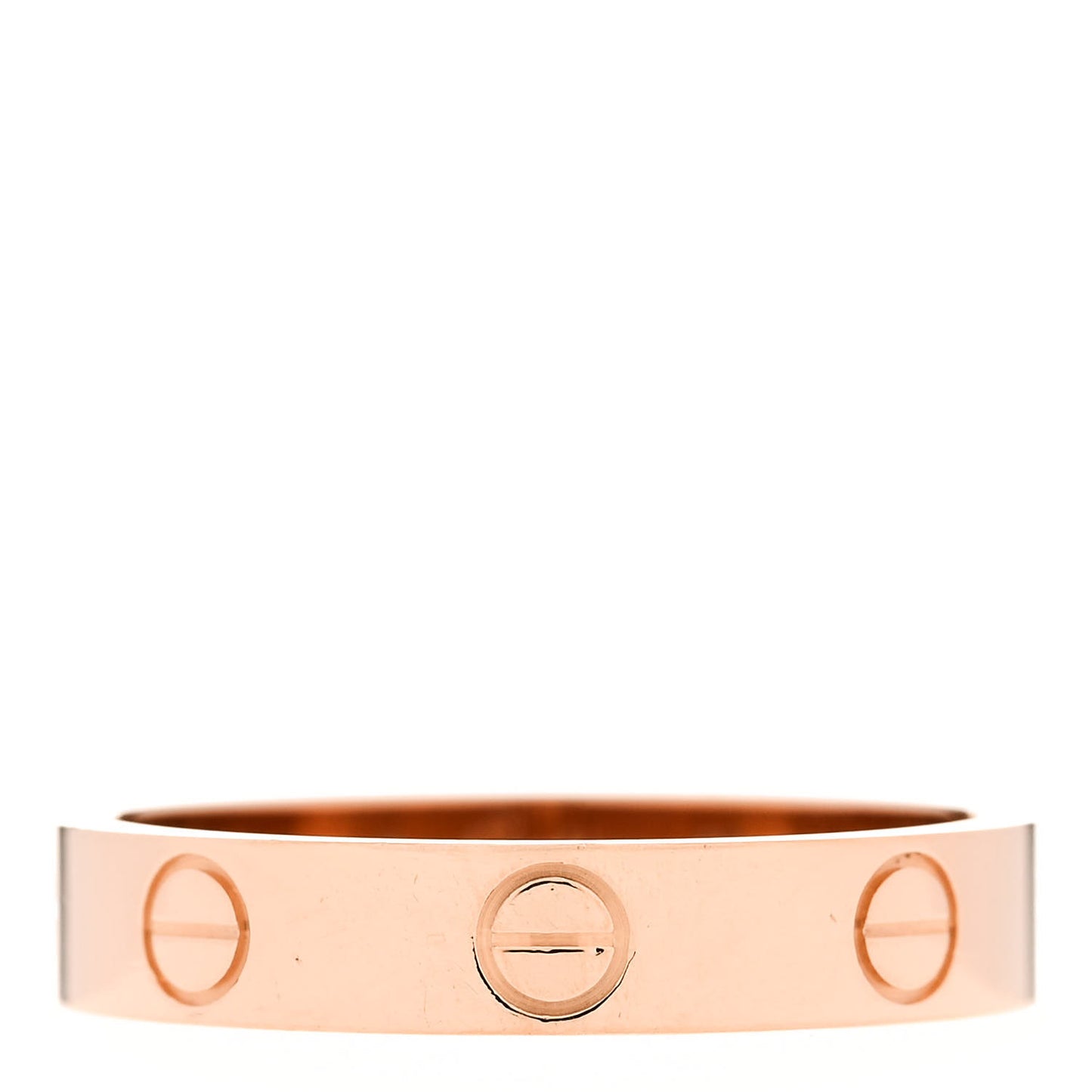 18K Pink Gold 3.5mm LOVE Wedding Band Ring 53 6.5