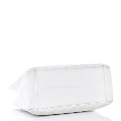 Chanel Caviar Quilted Grand Shopping Tote GST White 4 of 24