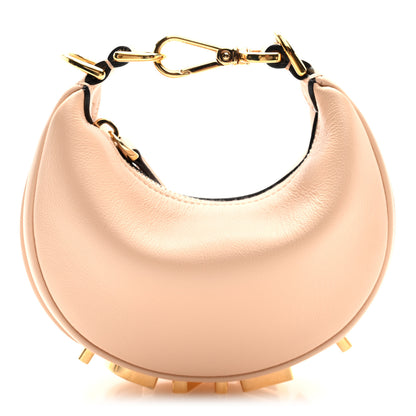 Fendi Vitello Grace Matte Nano Fendigraphy Hobo Charm Light Rose 1 of 7