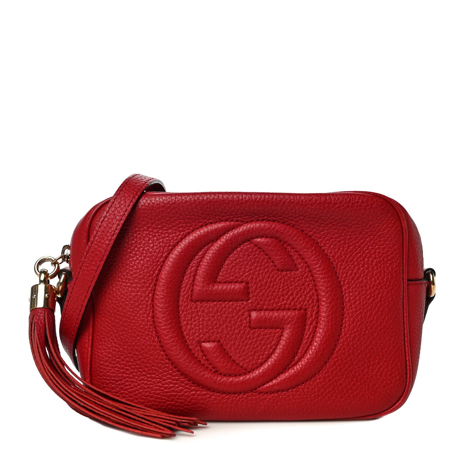 Gucci Pebbled Calfskin Small Soho Disco Bag Tabasco Red 1 of 17