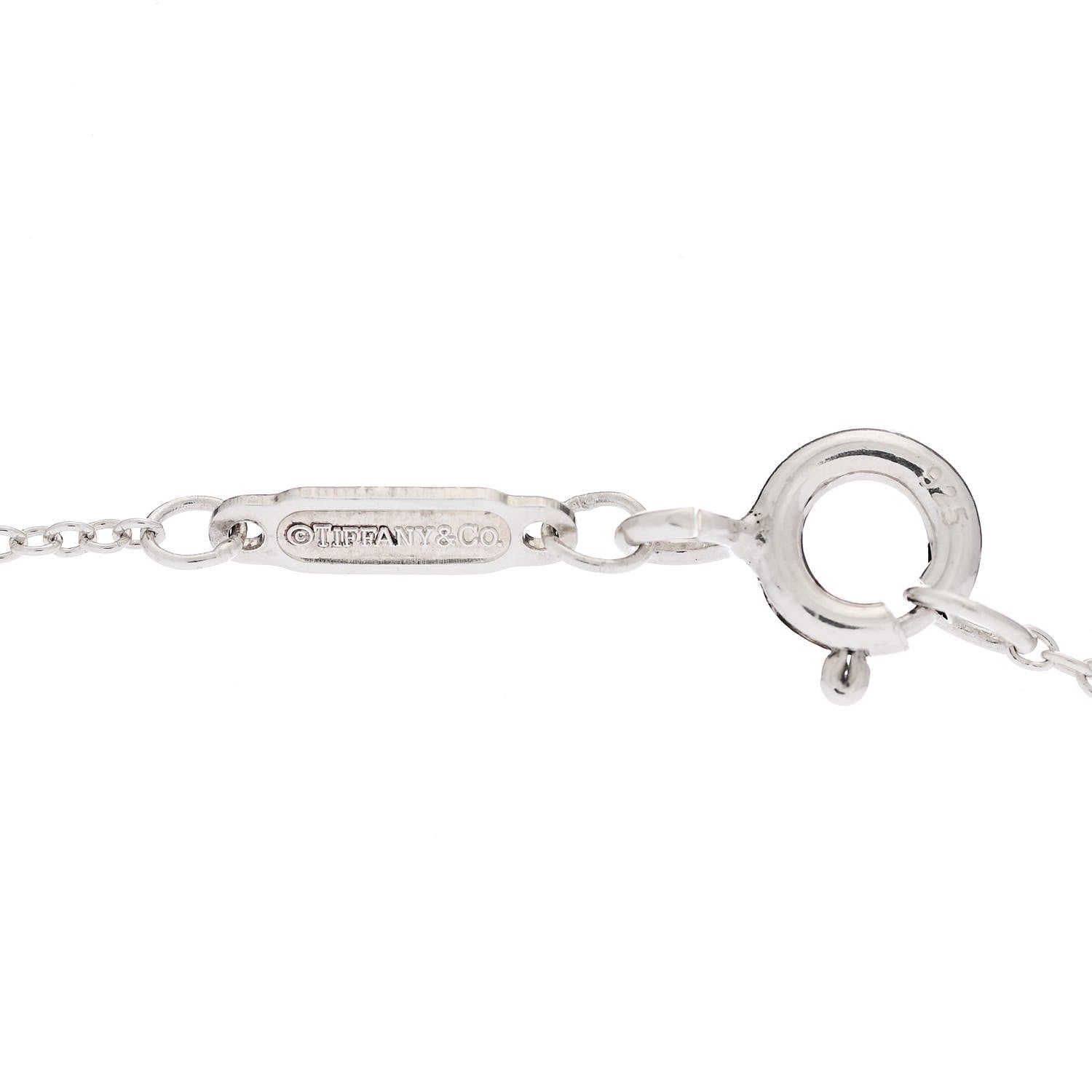 Tiffany Sterling Silver Trefoil Key Pendant Necklace 5 of 5