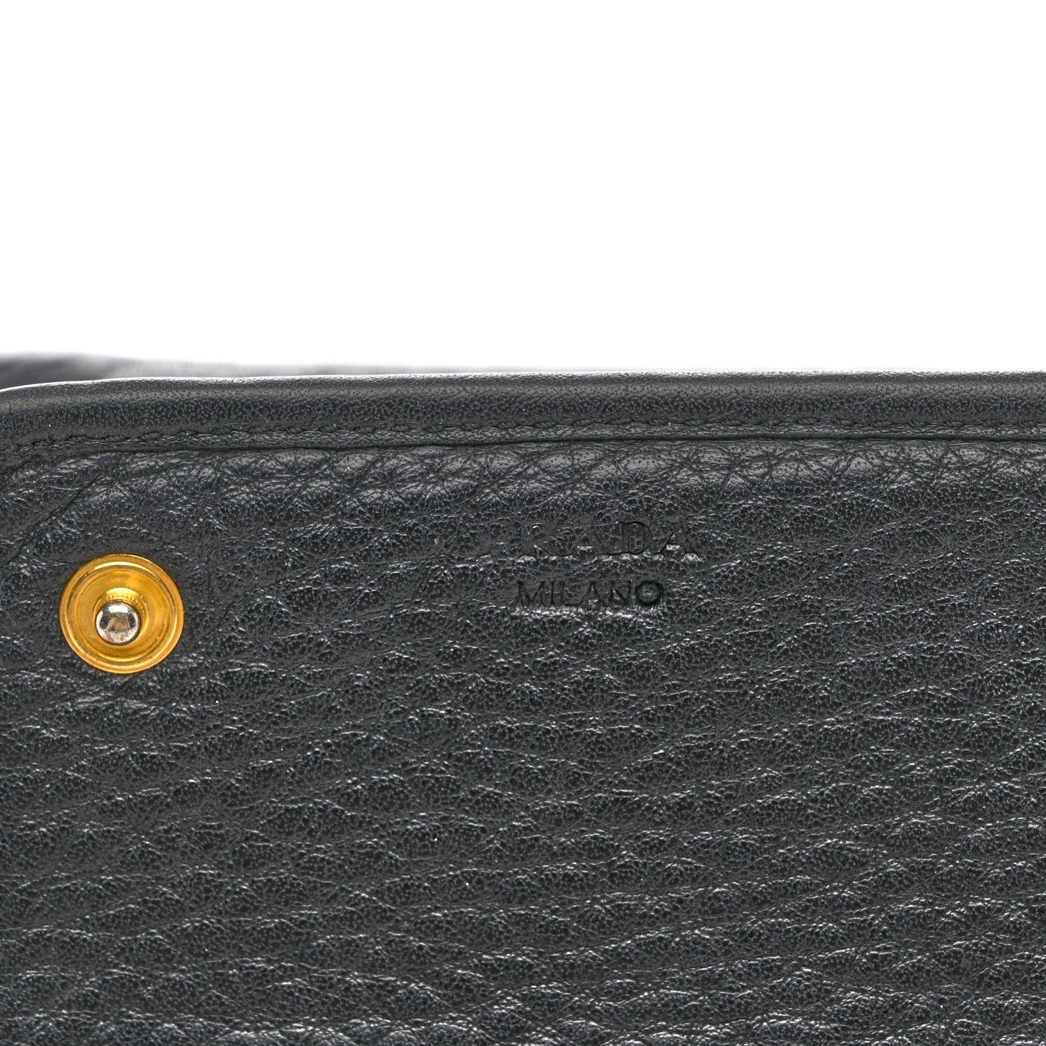 Prada Vitello Daino Continental Flap Wallet Black 6 of 8