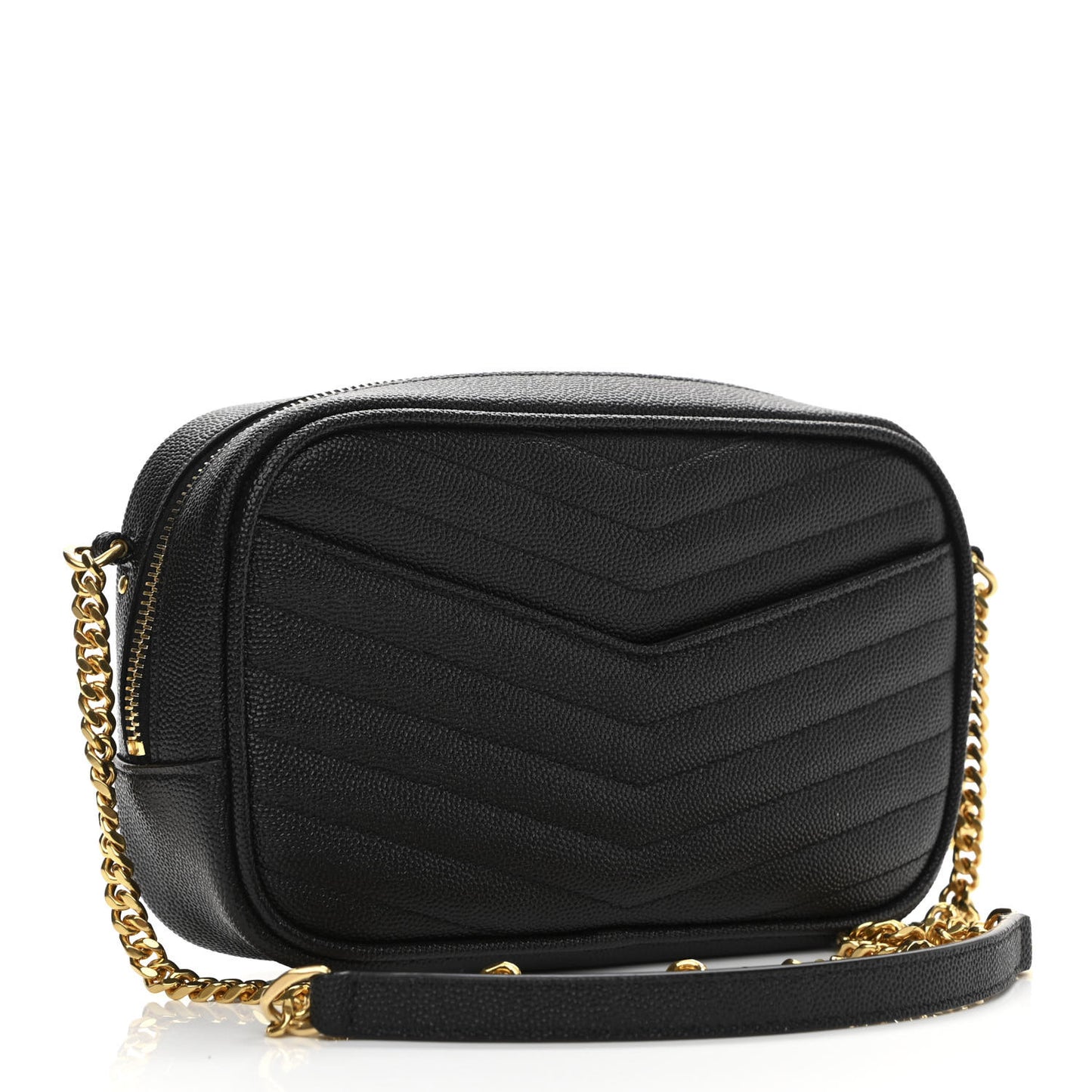 Grain De Poudre Matelasse Monogram Mini Lou Camera Bag Black