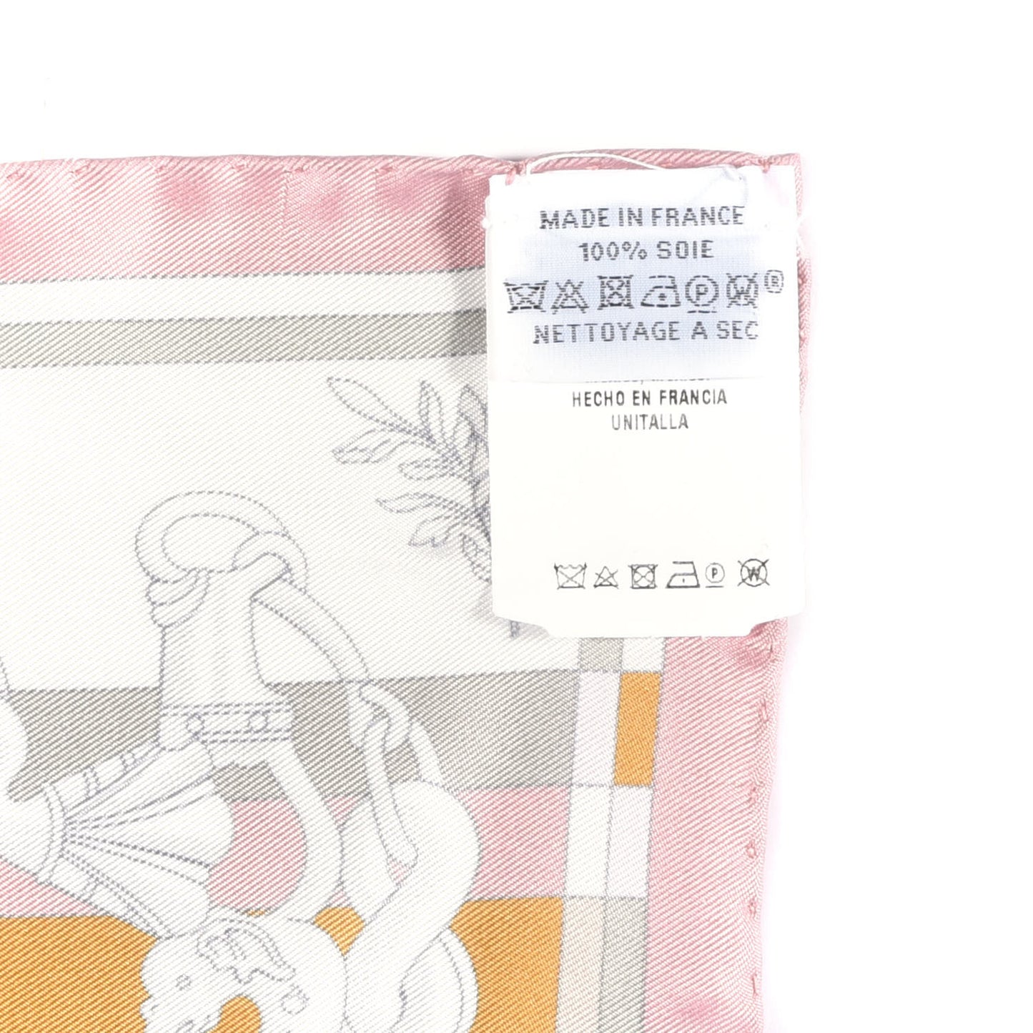 Silk Della Cavalleria Pocket Square Scarf Vieux Rose Beige