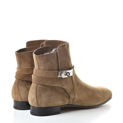 Hermes Suede Neo Low Boots 41 Ecorce 4 of 8