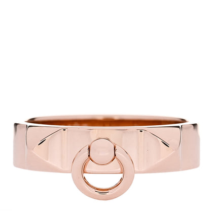 Hermes 18K Rose Gold PM Collier De Chien Ring 55 7.25 1 of 5