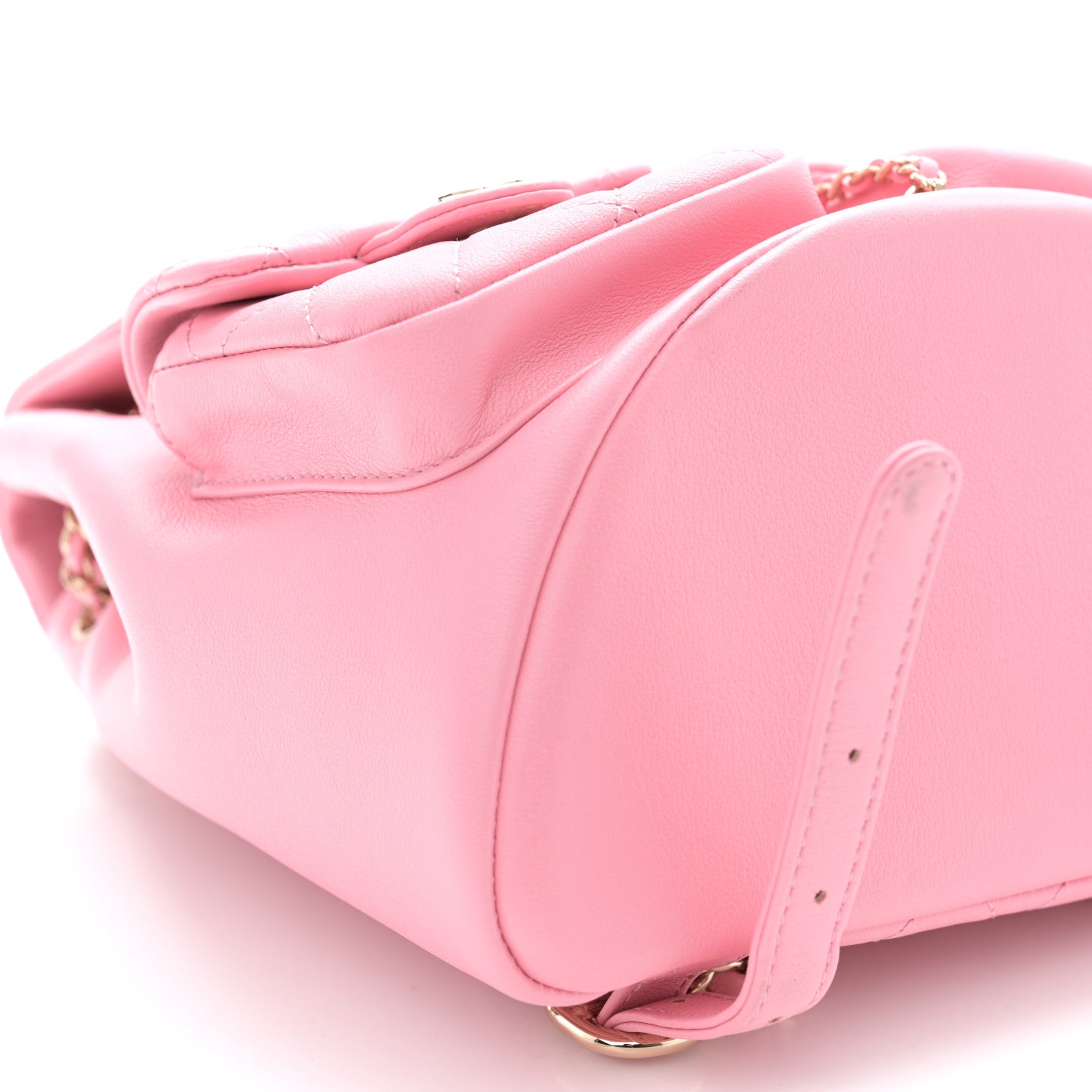 Chanel Calfskin Quilted Medium Duma Pockets Drawstring Backpack Pink 9 of 10