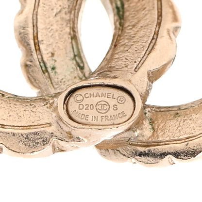 Chanel Pearl CC Earrings Light Gold 4 of 4