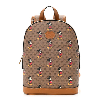 Gucci X DISNEY Mini Vintage GG Supreme Monogram Mickey Mouse Small Dome Backpack Beige Vintage Sun Oil 1 of 8