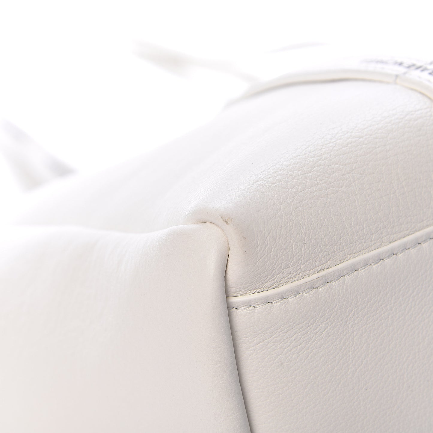 Calfskin Logo Strap Small Everyday Tote White Black
