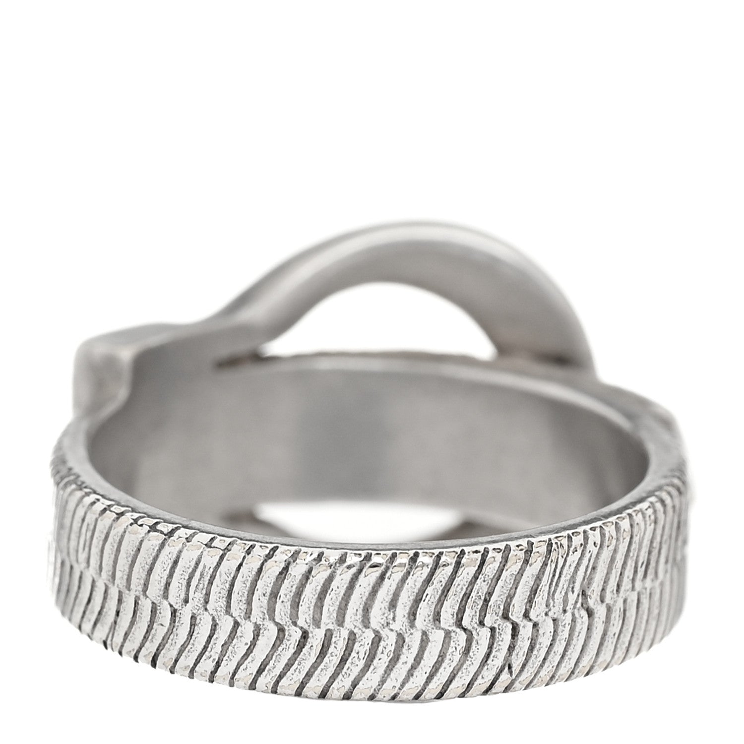 Christian Dior Metal Buckle Ring 49 5 Silver 3 of 4