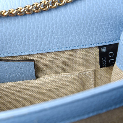 Gucci Dollar Calfskin Small Interlocking G Shoulder Bag Mineral Blue 9 of 11