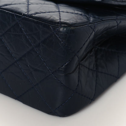 Chanel Aged Calfskin Quilted 2.55 Reissue 226 Flap Navy Blue 10 of 10