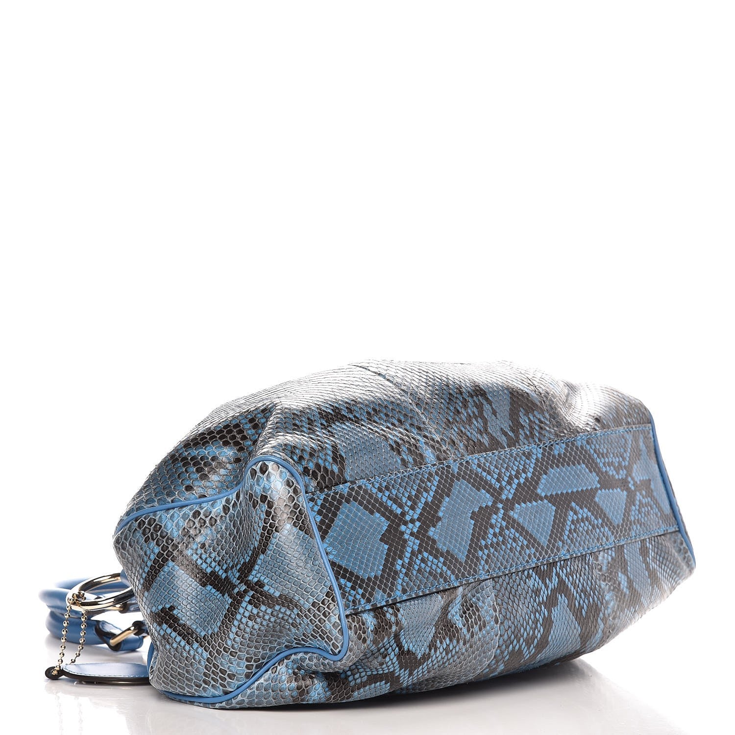 Gucci Python Medium Sukey Tote Blue 4 of 8