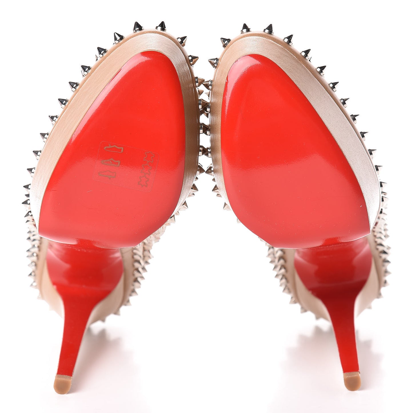 Nappa Bianca Spikes 140 Pumps 39.5 Nude Silver