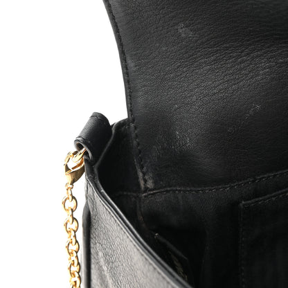 Fendi Vitello Flamingo Enamel Fendista Pouchette Crossbody Black 11 of 12