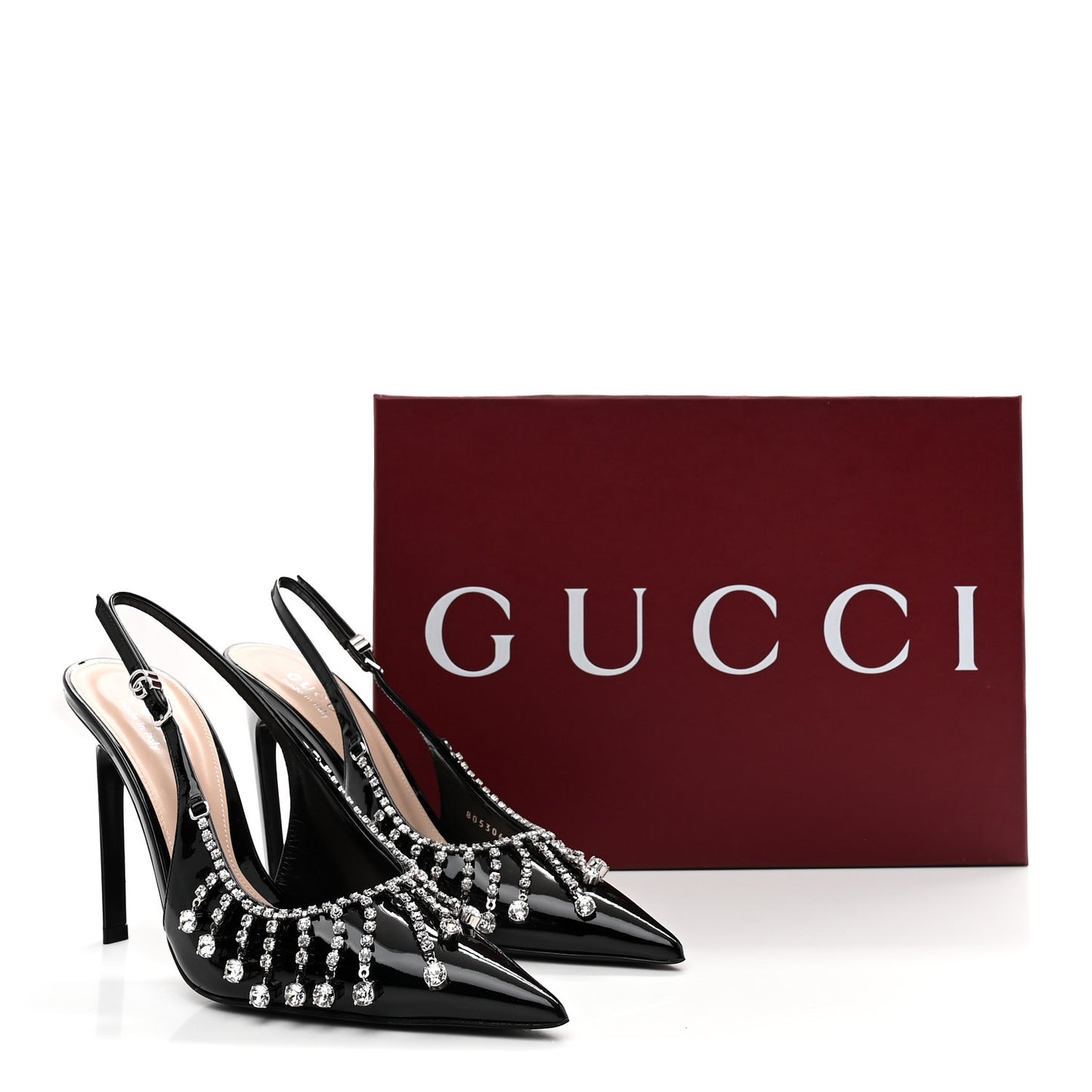 Vernice Crystal Embellished Guinevere Slingback Pumps 37 Black