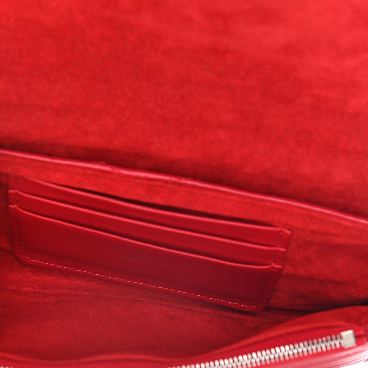 Calfskin New Wave Chain Pochette Scarlet