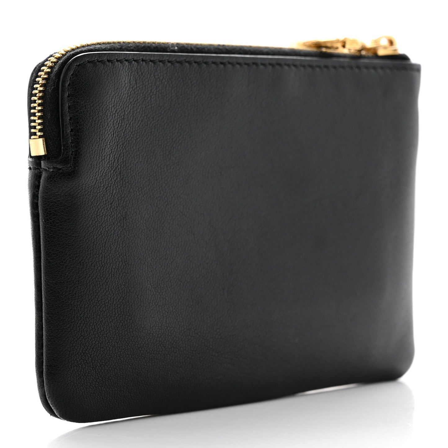 Lambskin Coin and Card Pouch Black