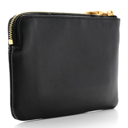 Celine Lambskin Coin and Card Pouch Black 3 of 8