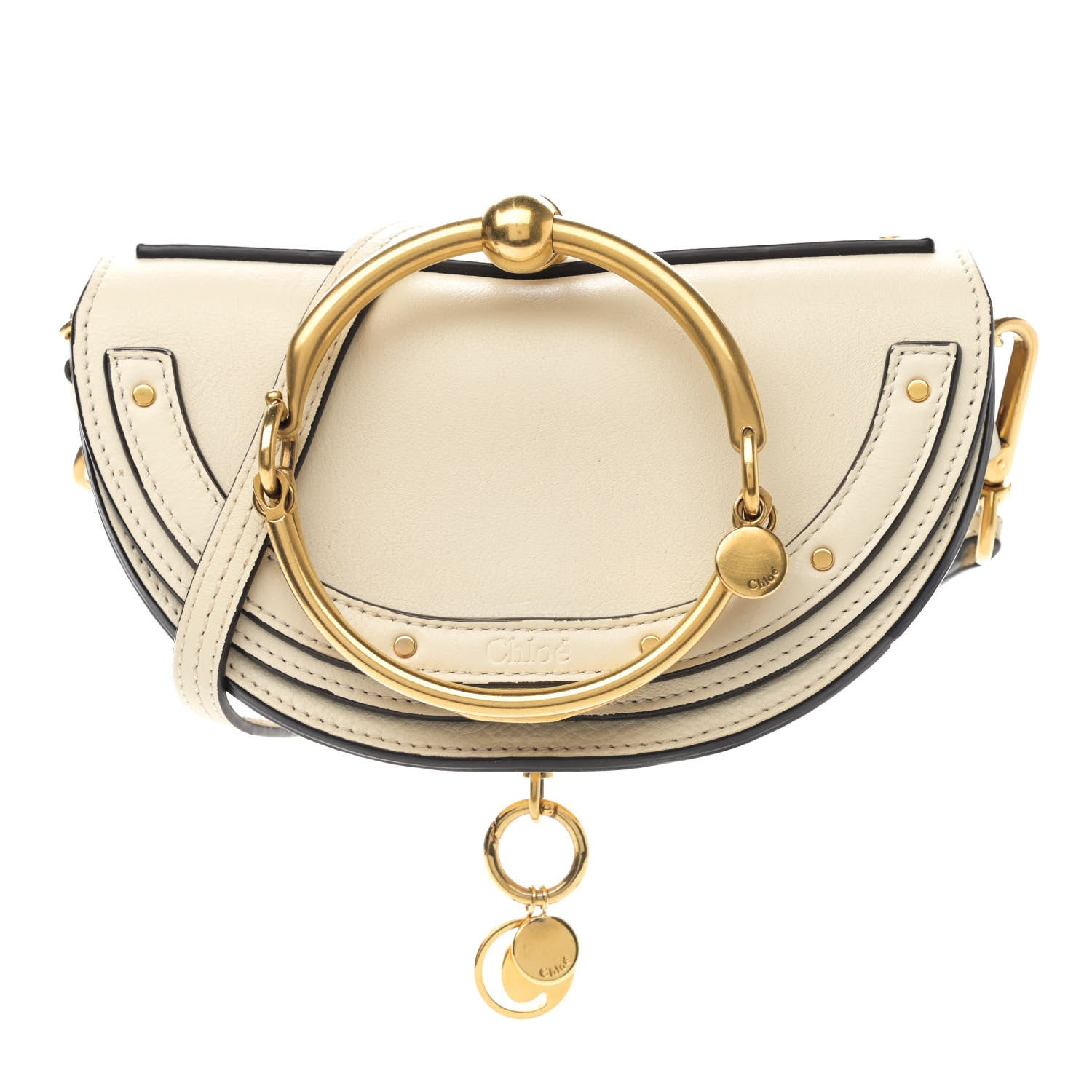 Chloe Calfskin Small Nile Bracelet Minaudiere Bag Off White 1 of 9