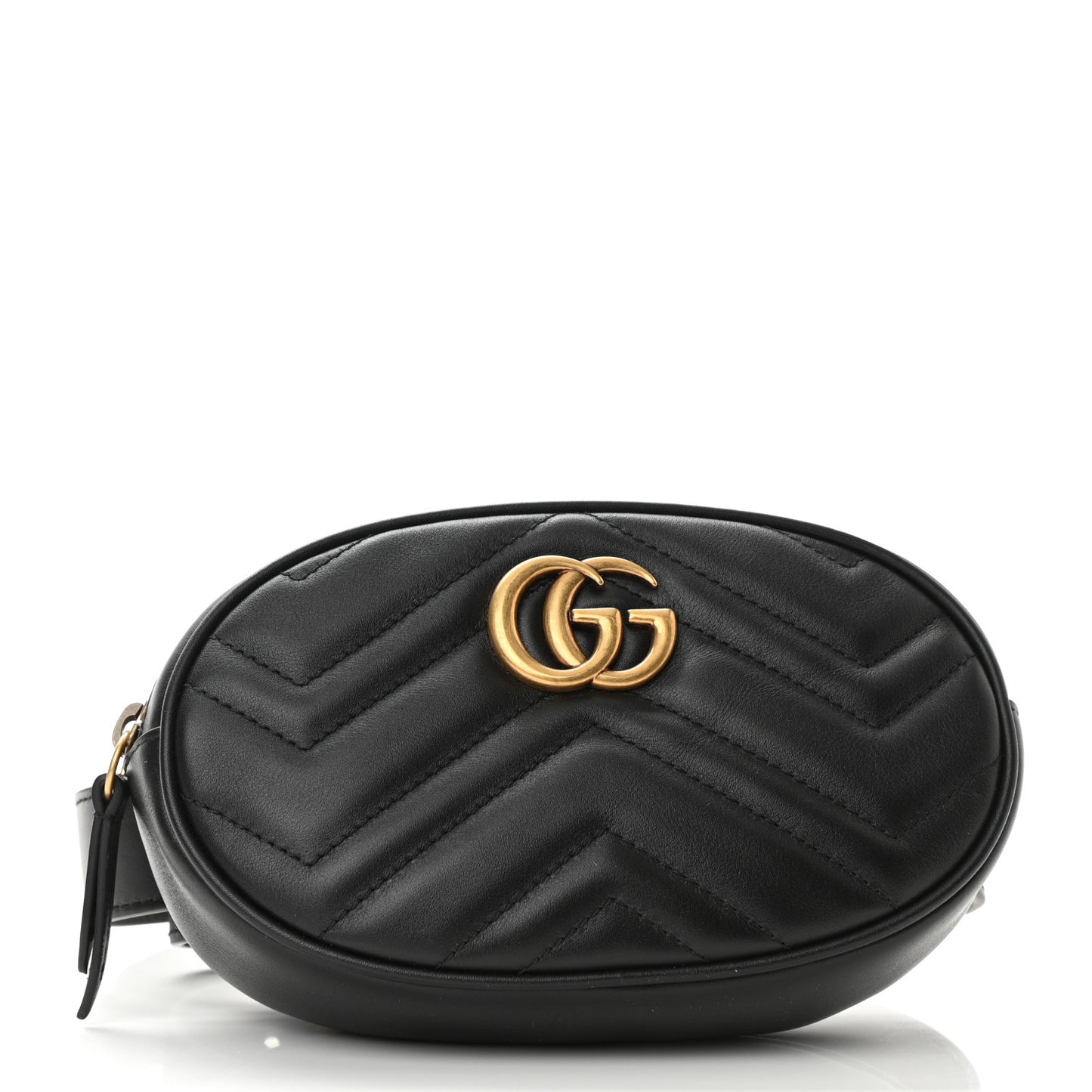 Calfskin Matelasse GG Marmont Belt Bag 85 34 Black