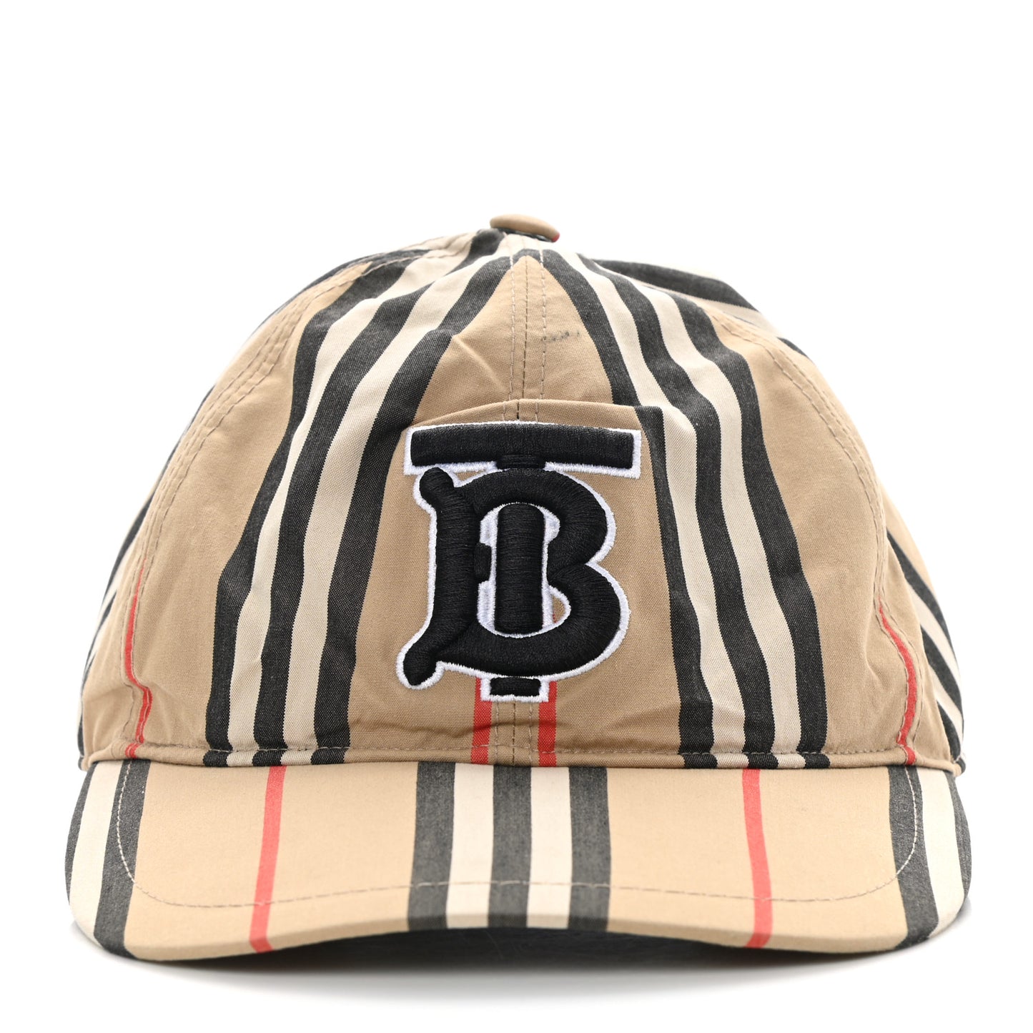 Cotton Vintage Check Monogram Baseball Hat M Archive Beige