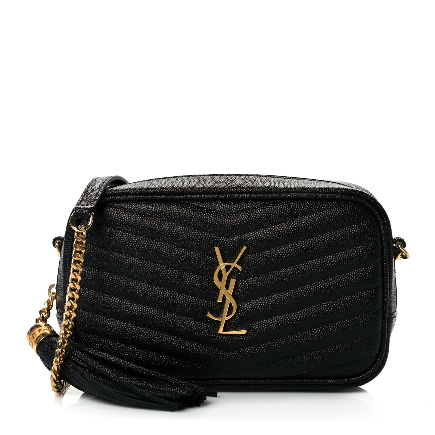 Grain De Poudre Matelasse Monogram Mini Lou Camera Bag Black